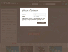 Tablet Screenshot of fijiairways.com